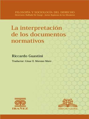 cover image of La interpretación de los documentos normativos